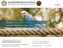 Tablet Screenshot of kleintierpraxis-stelle.de